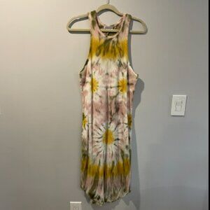 YFB Rib Midi Tank Dress Tie Dye L